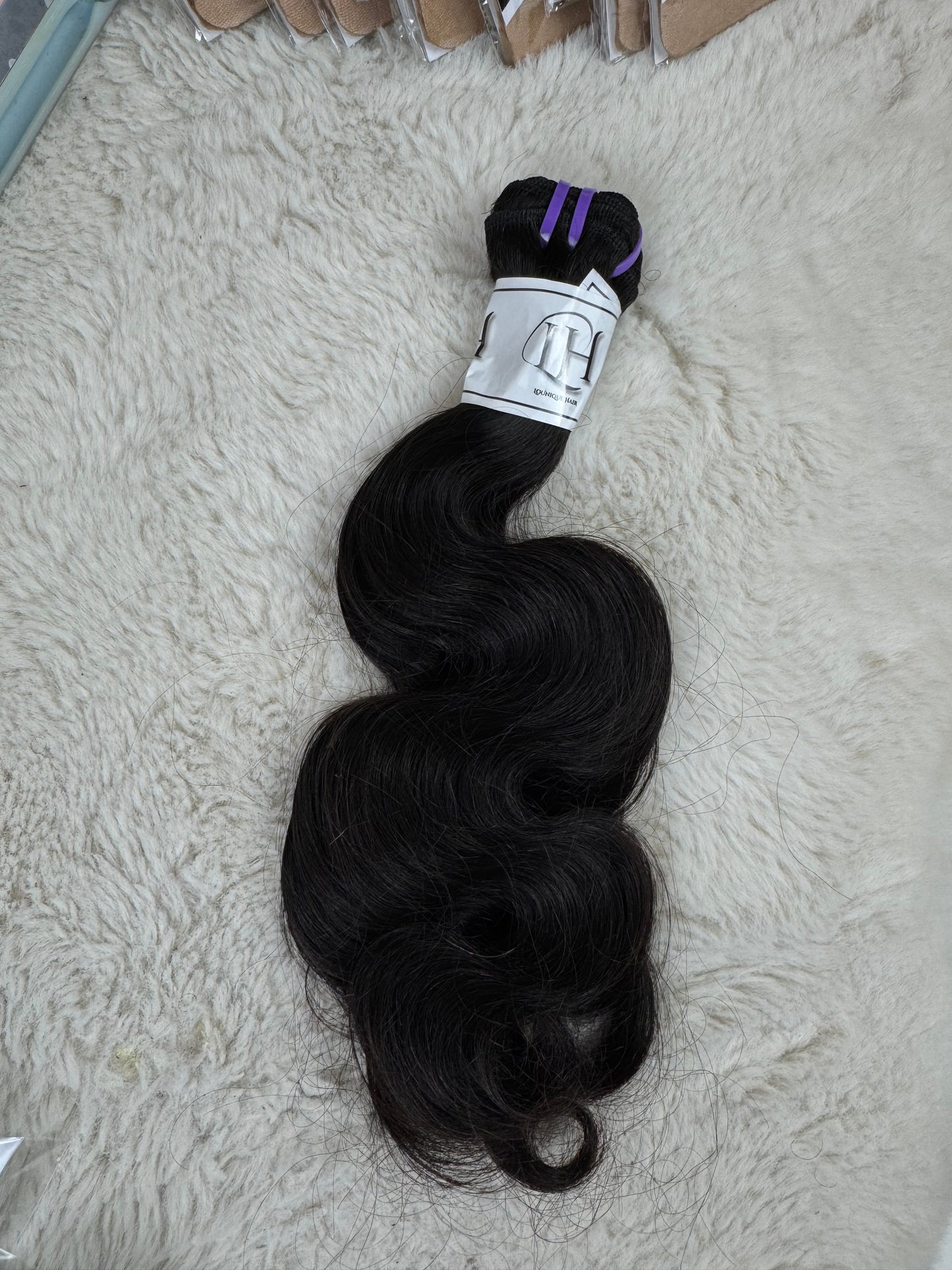 Lounique hair Pure Raw Bundles (100g Weft) #1B