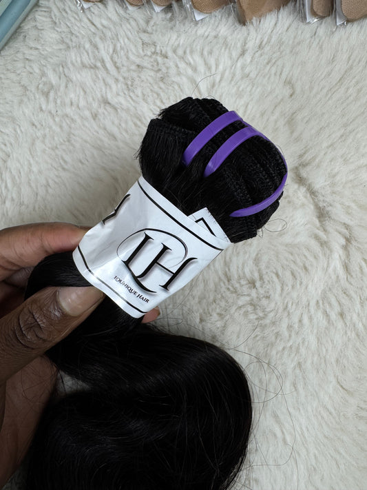 Lounique hair Pure Raw Bundles (100g Weft) #1B