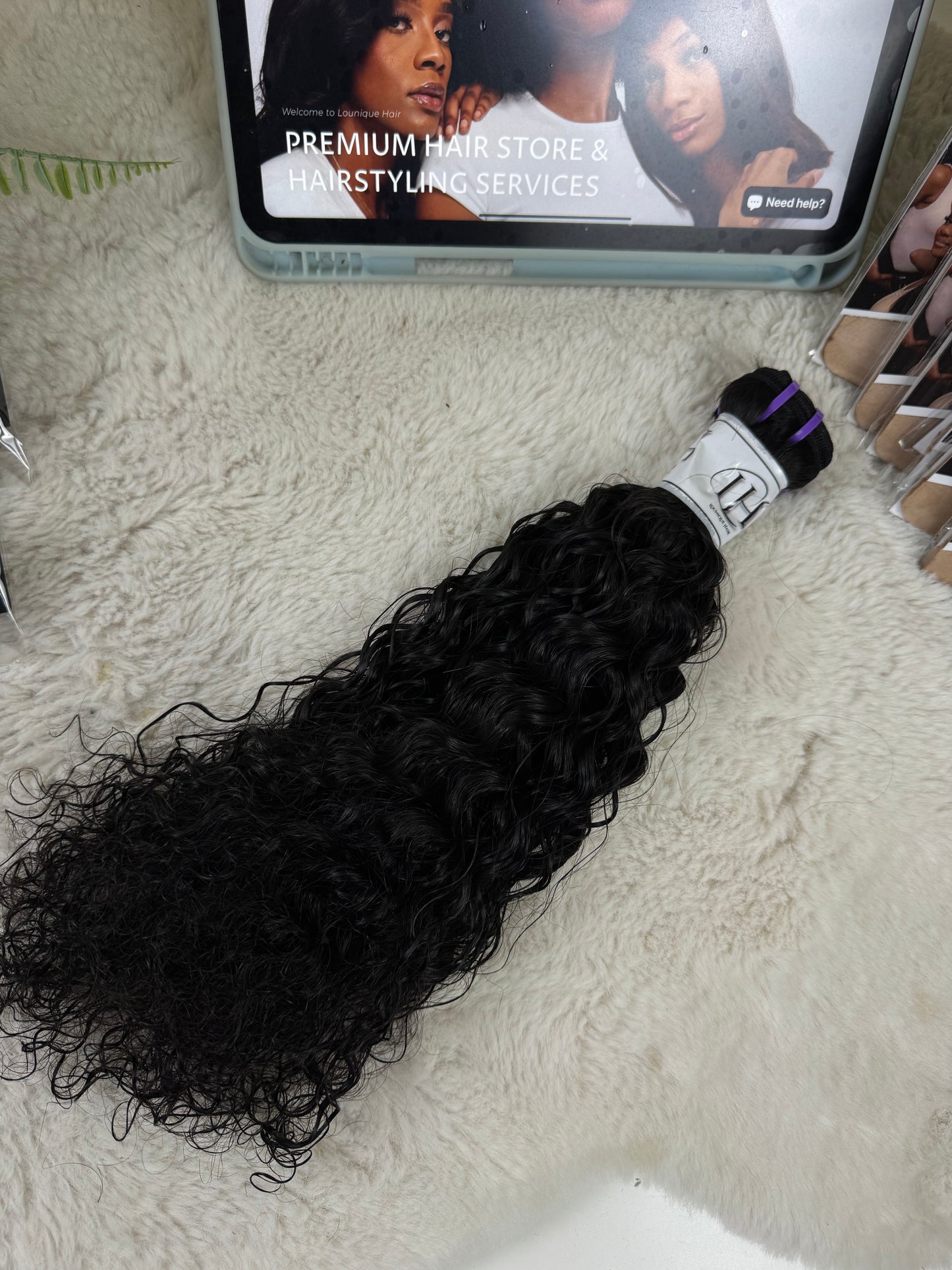 Lounique hair Pure Raw Bundles (100g Weft) #1B