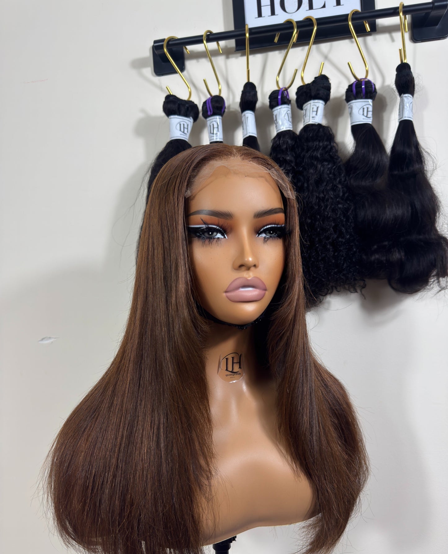 Lounique hair chestnut