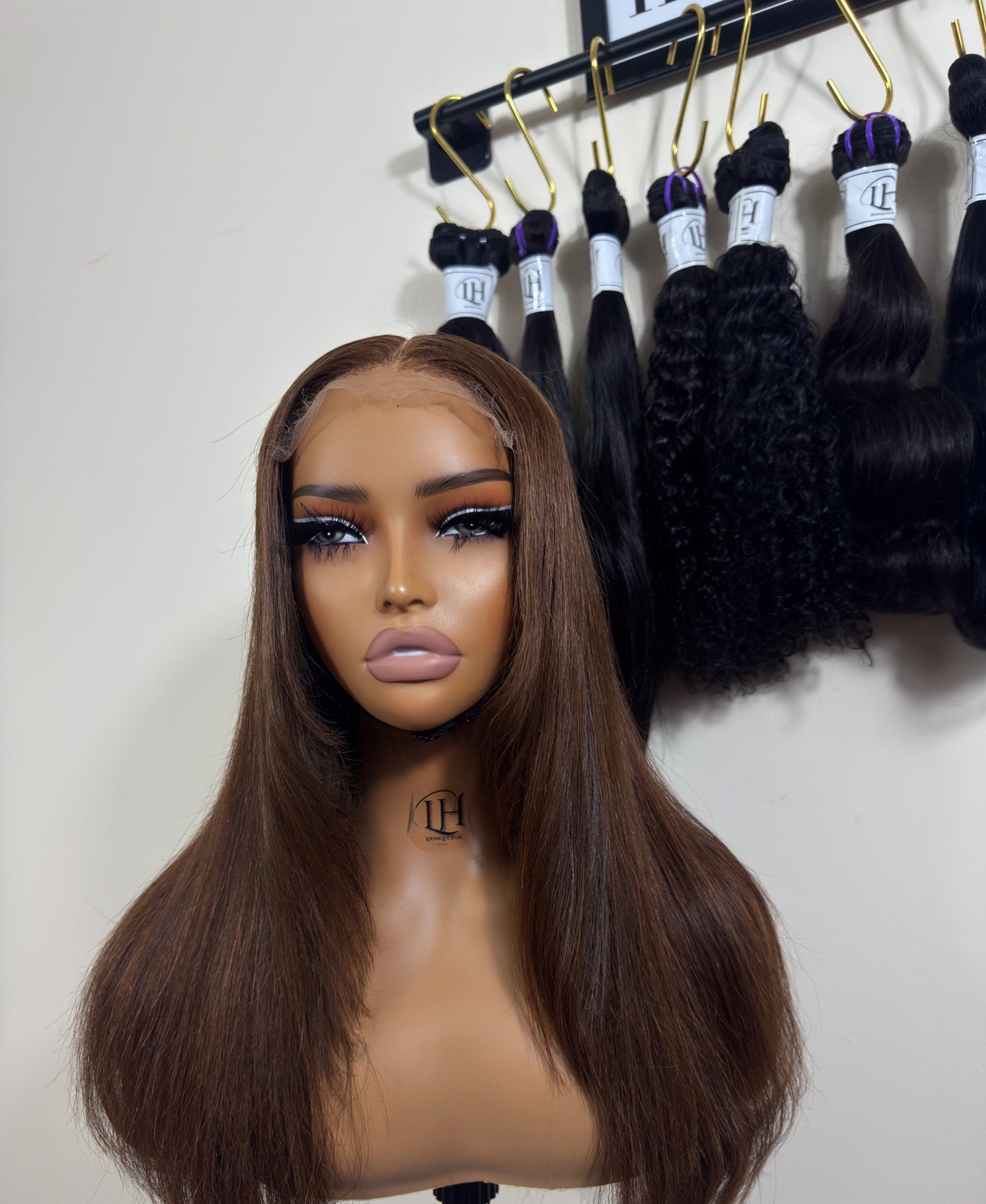 Lounique hair chestnut