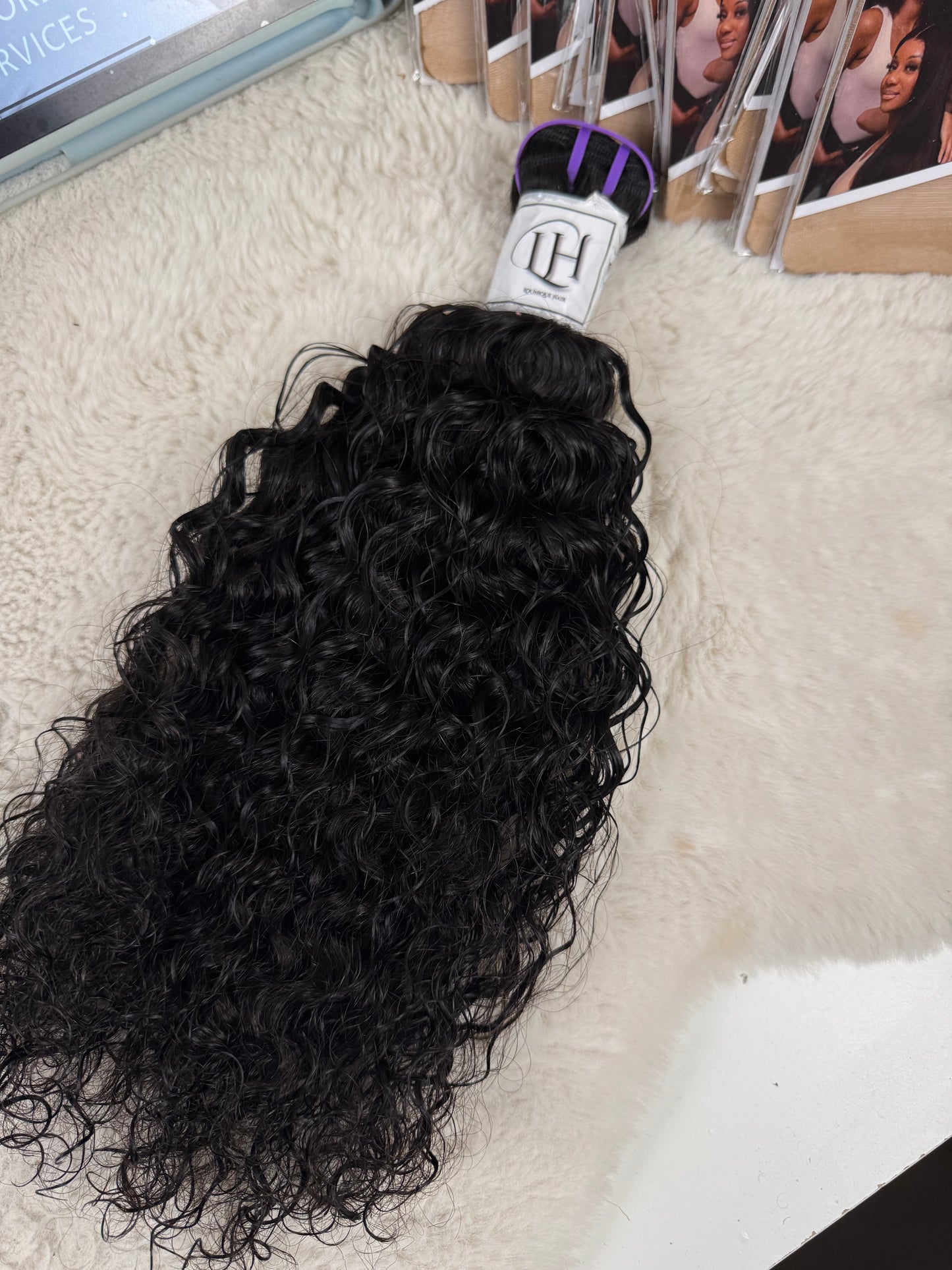 Lounique hair Pure Raw Bundles (100g Weft) #1B
