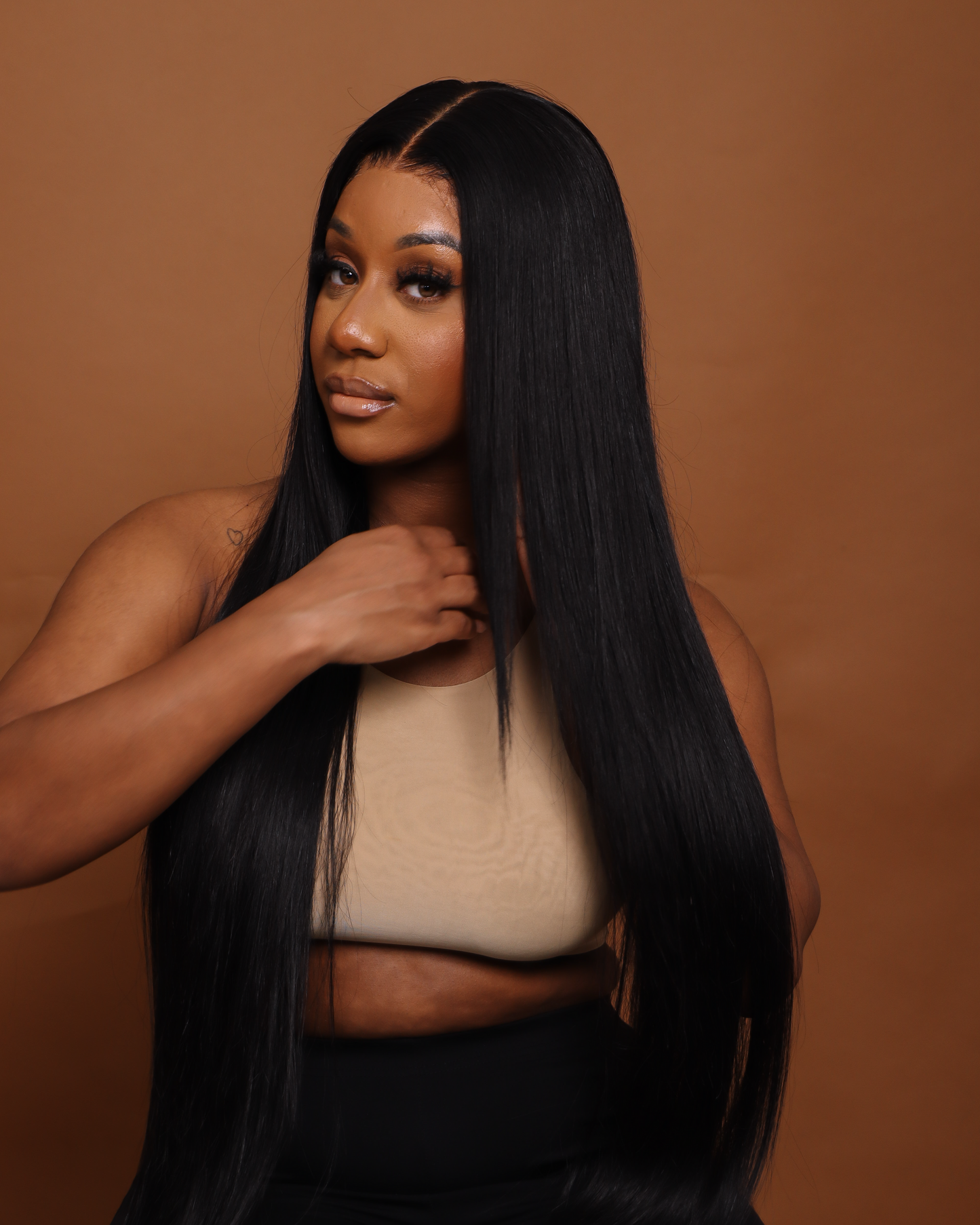 Top Raw Straight HD Lace Wig #1B