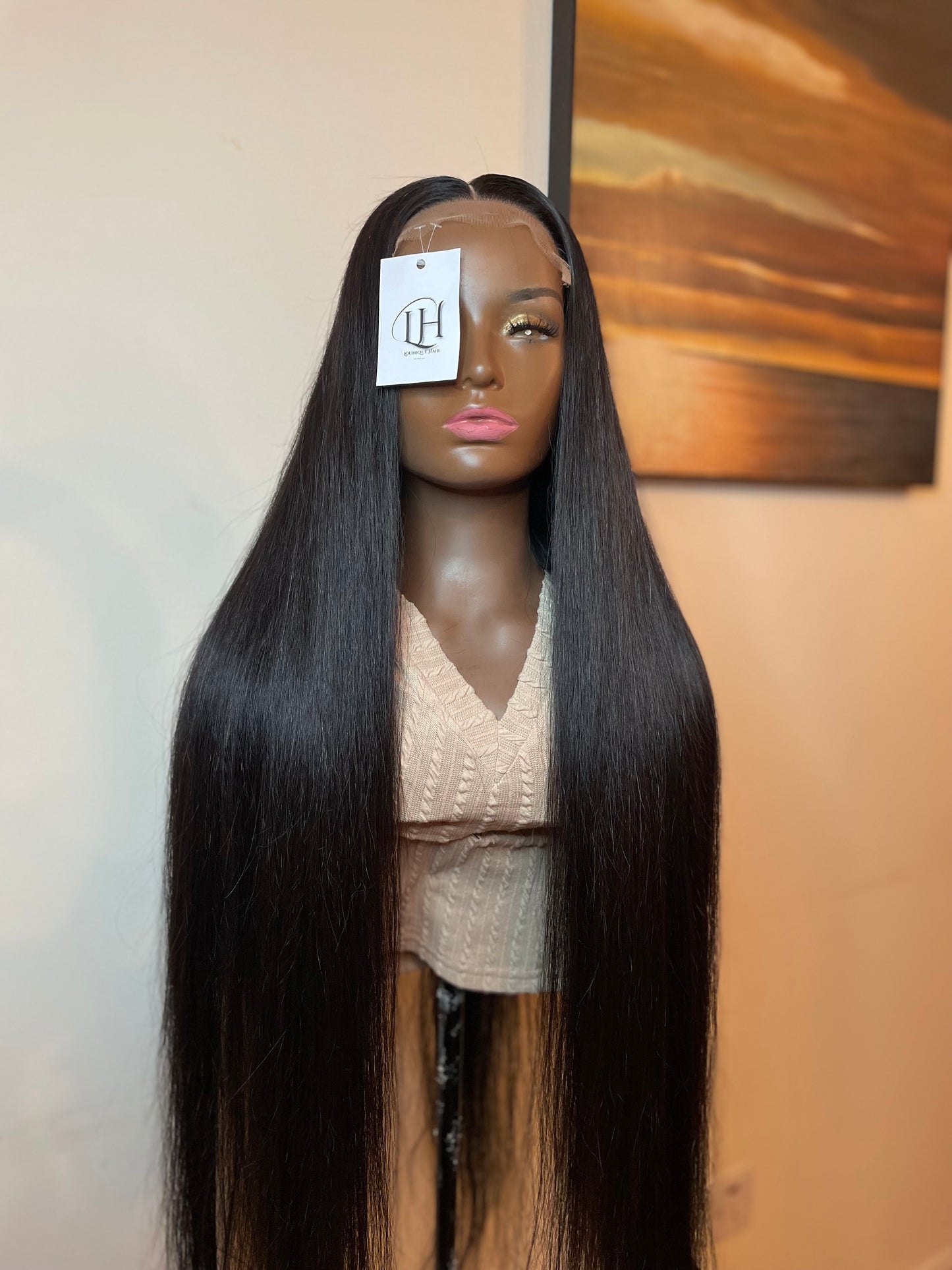 Top Raw Straight HD Lace Wig #1B