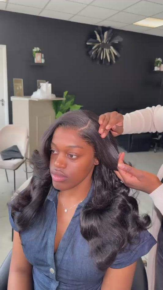 Mink Raw Body Wave Transparent Lace Wig #1B