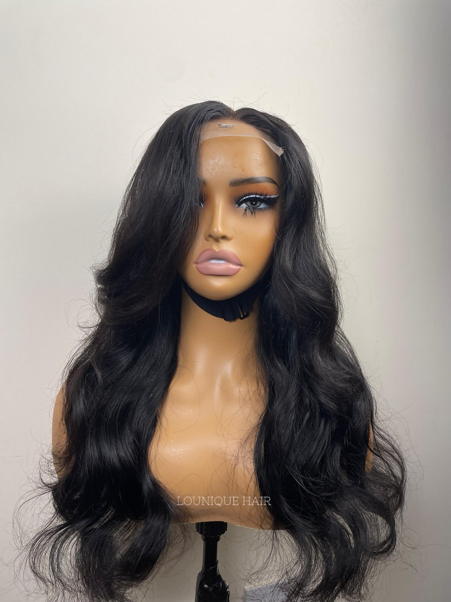 Top Raw Body Wave Transparent Lace Wig #1B